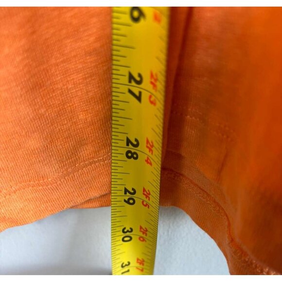 Chico’s Women’s 3/4 Sleeve Linen Beaded Embellished Tunic Top Orange Size L - Picture 9 of 10
